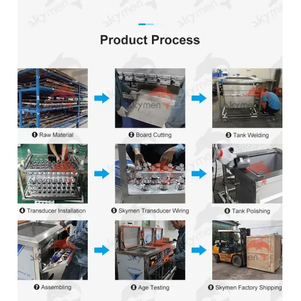 Skymen 960L Industrial Ultrasonic Washing Machine for Marine Maintenance, Engine Parts Cleaner