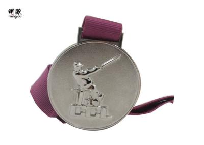 Golf Event Award Design Medals Customized Silver Plating , Zinc Alloy Medal Round Shaped