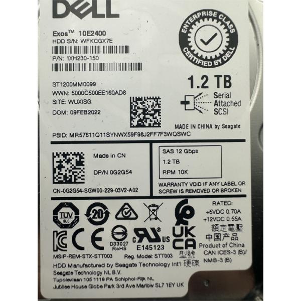 800G Poids Original DELL SAS 1.2TB 10K HDD 2,5 pouces SAS Disque dur pour le serveur