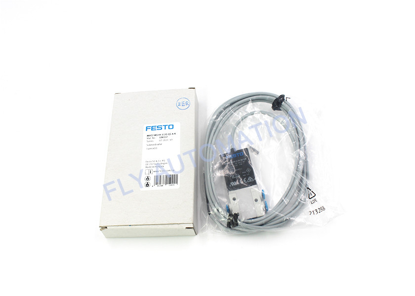 Нормальный закрытый клапан соленоида 24vdc Festo MHE2-MS1H-3/2G-QS-4-K 196137
