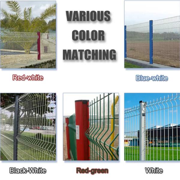 Outdoor Decorative Metal 3mm Plastic Coated Wire Fencing 3d Bending Curved Panel