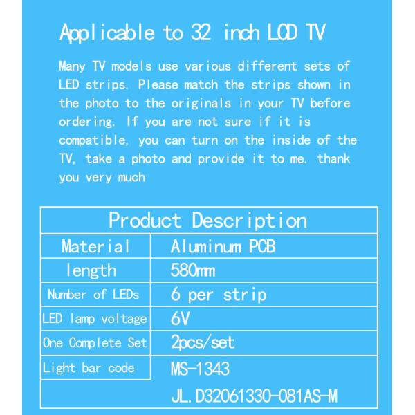MS-L2202 MS-L1074 MS-L1343 V2 светодиодный телевизионный фонарь JL.D32061330-081AS-M
