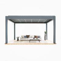 Intelligent outdoor aluminum alloy electric louver gazebo courtyard garden courtyard Home pavilion Outdoor sun room