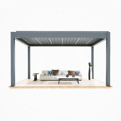 Intelligent outdoor aluminum alloy electric louver gazebo courtyard garden courtyard Home pavilion Outdoor sun room