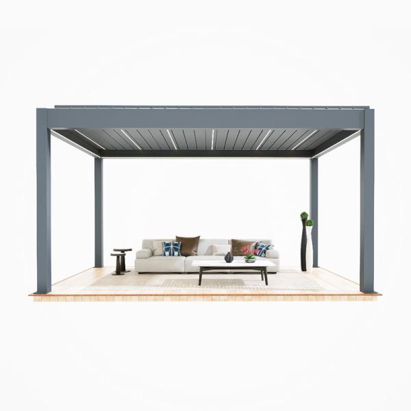 Intelligent outdoor aluminum alloy electric louver gazebo courtyard garden courtyard Home pavilion Outdoor sun room