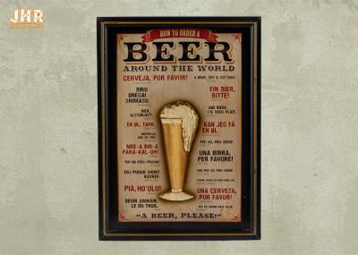 Beige Wood Wall Art Sign Pub Wall Decor Decorative Beer Wall Plaques Home Decorations