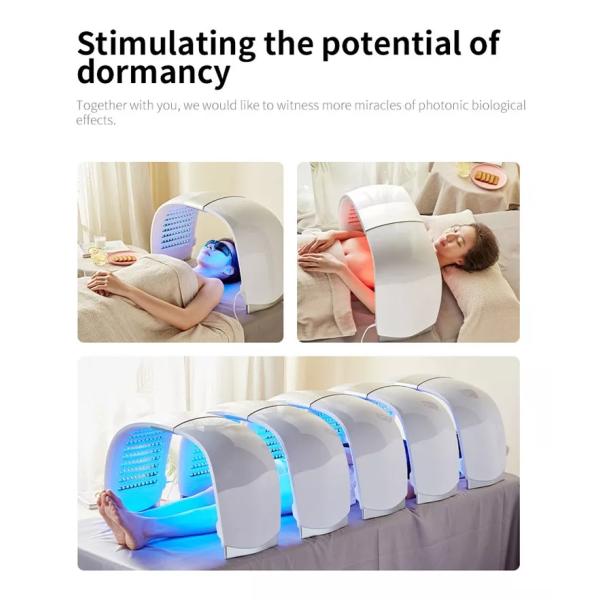 Медицинский класс 7 Цвет Помощь по омолаживанию кожи Уход за телом Pdt Машина для светотерапии