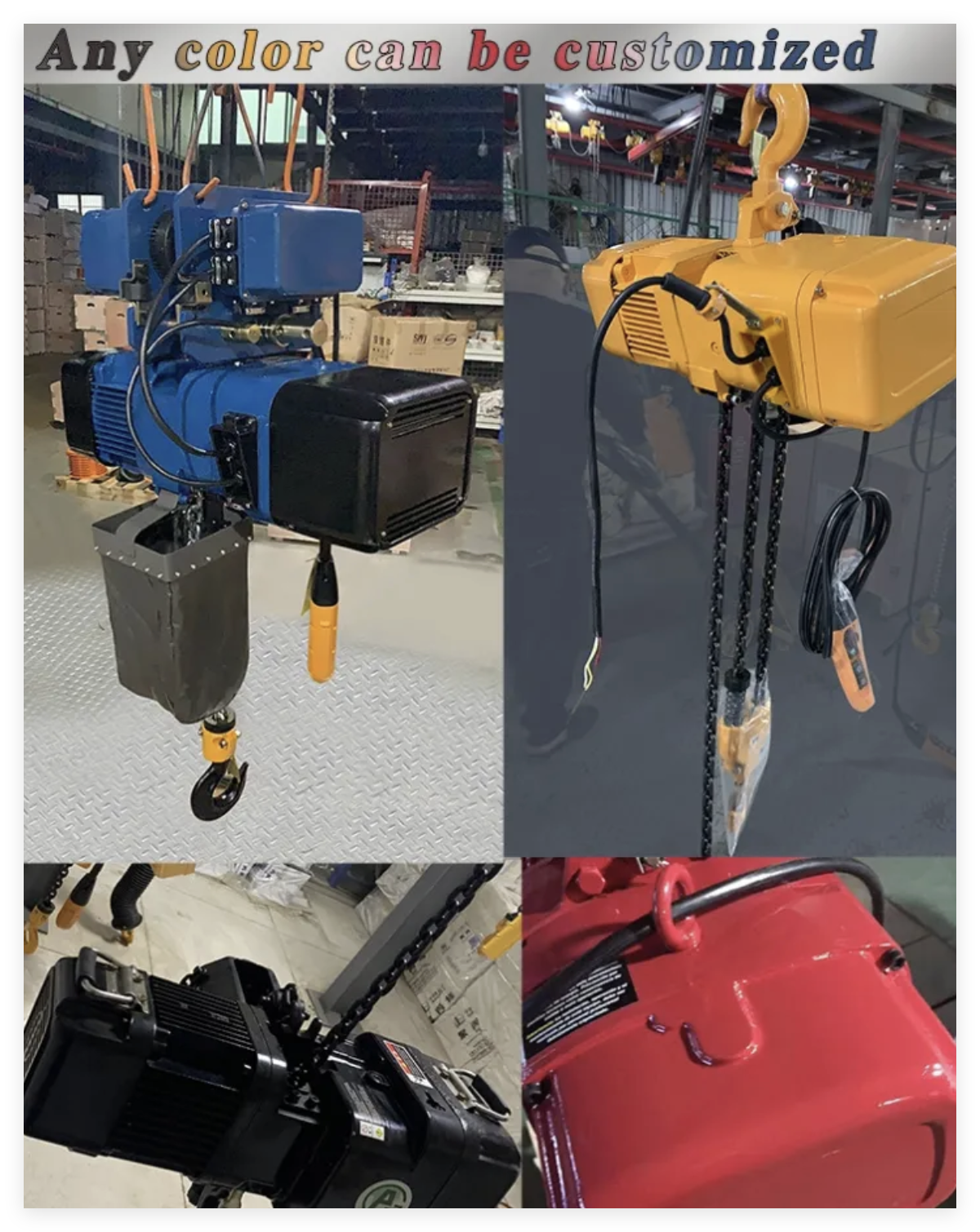 M5 3T Electric Chain Hoist Single Chain Single Speed Compact Electric Hoist EQ03-01Y