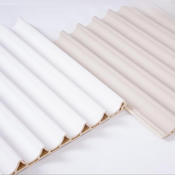 Fluted WPC Wall Panel Eco-friendly and Waterproof 3D Insulated Slat Wood for Indoor Interiors