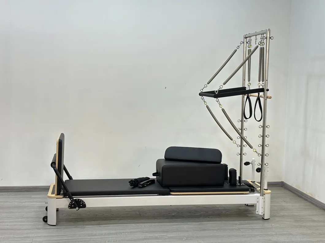Smart Aluminum Folding Pilates Apparatus Reformer With Fixed Footbar