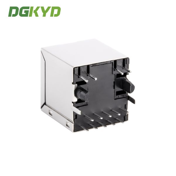 KRJ-1812QYGZNL Gigabit Magnetic modular Rj45 Lan Jack , 1000Mb Metal rj45 shielded connector