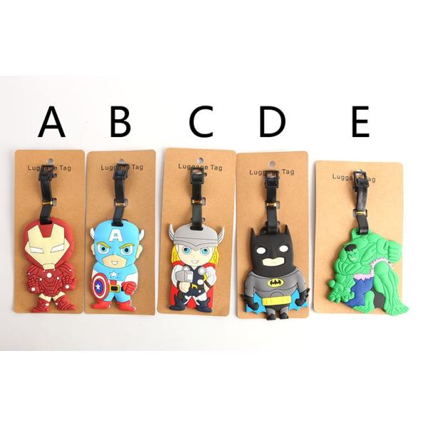 Custom cartoon luggage tag soft silicone luggage tag