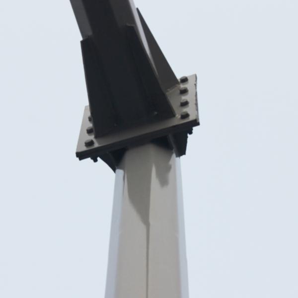 6.8M Galvanized Outdoor Security Camera Pole , Q235 3m CCTV Pole