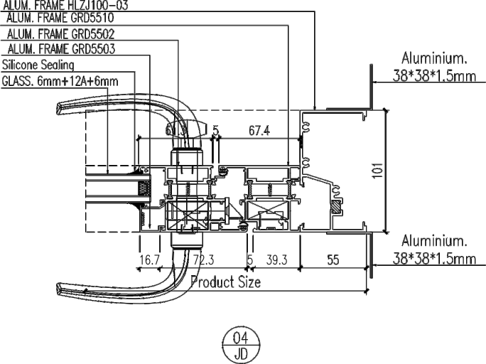 Sleek Aluminium Casement Door Space Saving Design With Optimal Insulation
