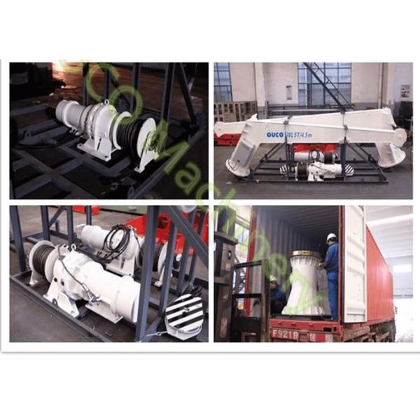 5M Stiff Boom 360 Degree Marine 4t Pedestal Jib Crane