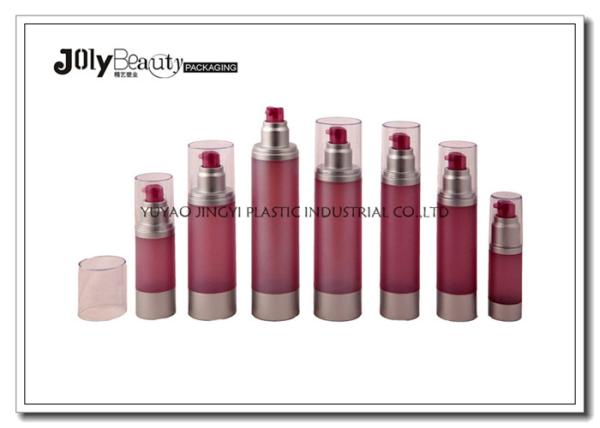 Cylindrical Cosmetic Airless Pump Bottles For Personal Care Packaging