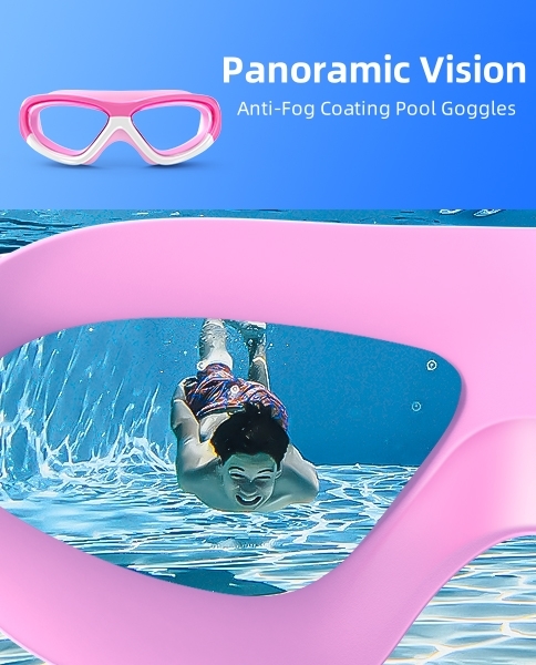 Fashionable Children Swimming Goggles With Earplugs For Boys And Girls