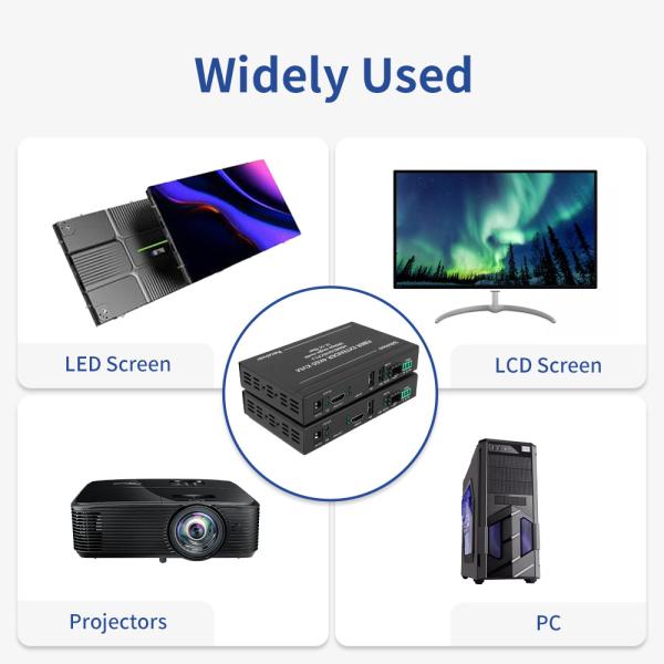 Bitvisus Zero-Delay 30KM 4K HDMI Fiber Extender with KVM and RS232 Transparent Transmission