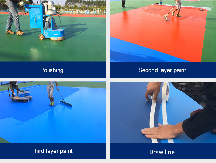 настил спорт PU 4mm Fadeless поверхностный для волейбольного поля красочного