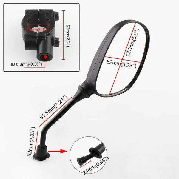 ATV UTV Rear View Mirrors Universal 7/8