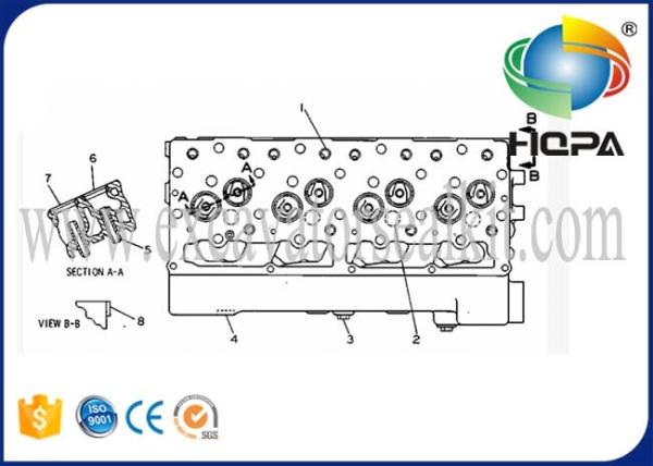 8N1188 8N-1188 Cylinder Head / CAT D330C Engine 3304 Engine Cylinder Parts