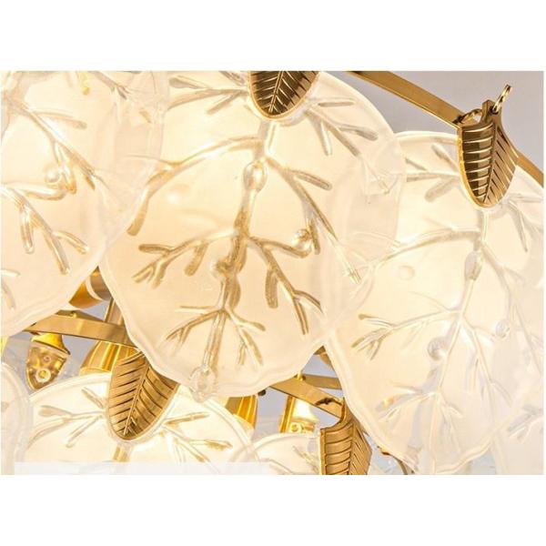 Modern Luxury Crystal Glass Chandelier LED Gold Living Room Bedroom Hanging Lights