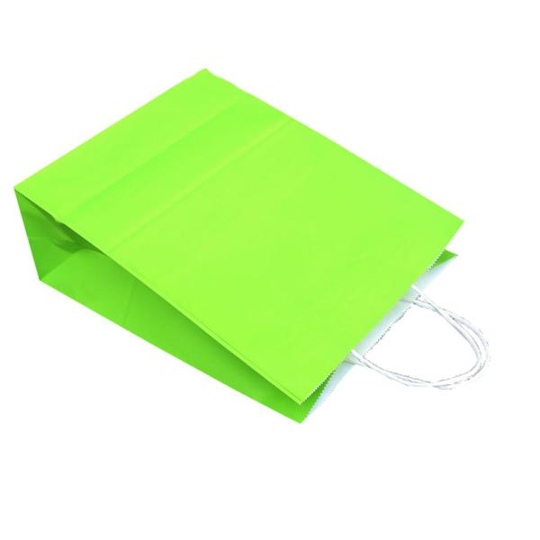 Recyclable Kraft Bags With Handles , Kraft Shopping Bags 34X26X12 Cm