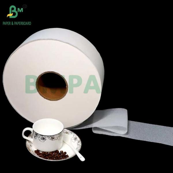 食品グレード漂白未漂白40GSM 50GSMコーヒーフィルターペーパーロール1200mm