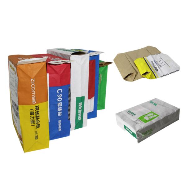 25kg Cement Bag Kraft Paper Valve Bag Ceramic Tile Plastic Packaging