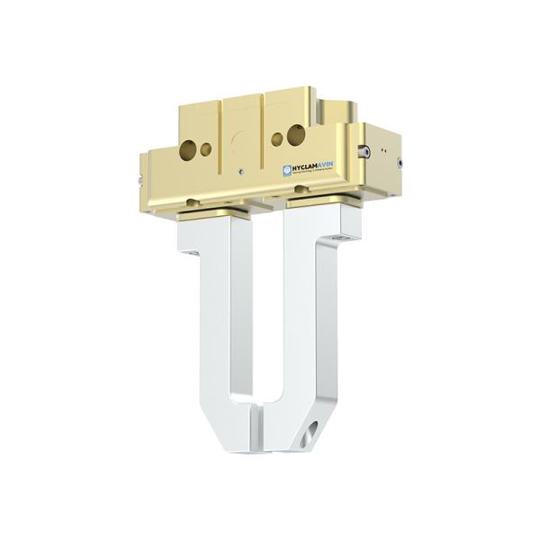 Aplicación de una pinza neumática de alta precisión con varios dientes y