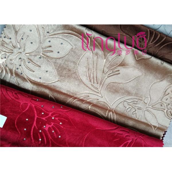 Without Backing Dying Italian Velvet Upholstery Fabric With Diamond Decorative