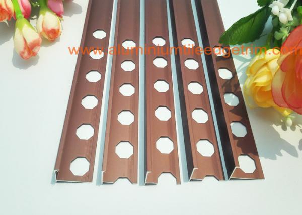 10mm Aluminium Tile Edge Trim   ,  Straight Edge Bathroom Outside Tile Corner Trim