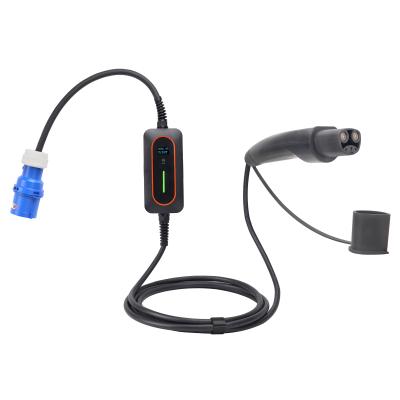 7kW at 32A Or 3.7kW at 16A Mobile Electric Car Charger for 1 Phase Input Voltage Range and Durable Charging