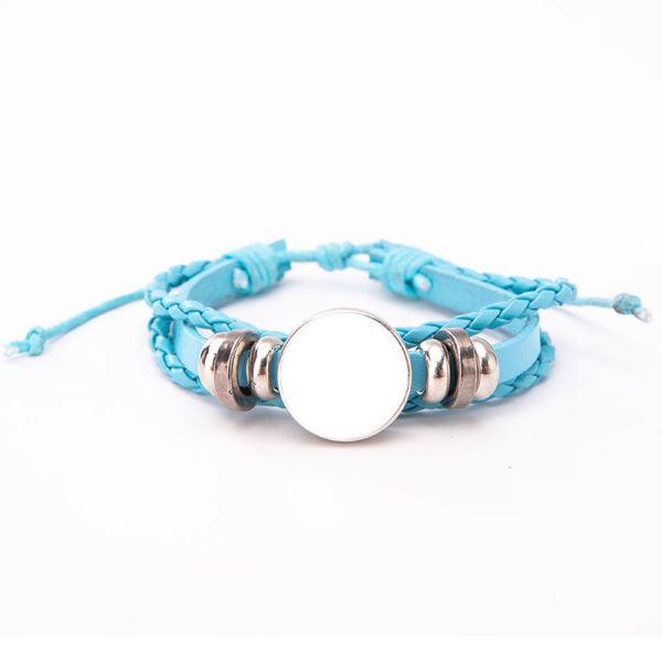 Valentine's Gift Jewelry Leather Cuff Bracelet Handmade Jewelry Men and Women Sublimation Leather Bracelet