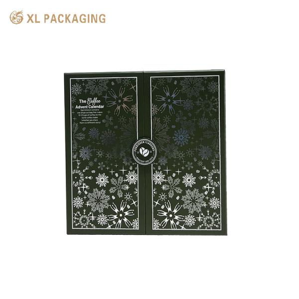 XL Packaging Custom Packaging Box Factory Customized 24 Drawer Advent Calendar Gift Box Packaging Hot Coffee Bag Chocolate Bag