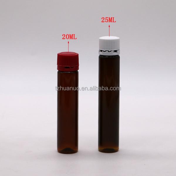 Food Grade 30mL/20ml/10ml PET Round Shape Slim Plastic Medicine Bottles for Oral Liquid