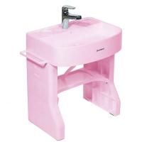 Baño infantil simulado Lavadora de manos Cuenca de tamaño infantil Lavabo con soporte de plástico