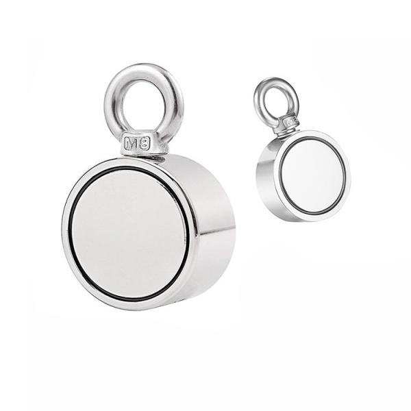 Axial Magnetization Round Neodymium Eyebolt Magnet With One Eyebolt