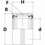Ancho sin sello MR52 NCS-5228 SJ9567 Copo de aguja de rodamiento de rodamiento de agujas 82.55mm OD 107.95mm