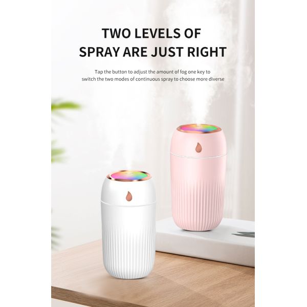 Tabletop Household USB Powered Ultrasonic Humidifier Whole House 420ml Capacity