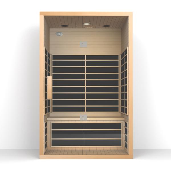 Stress Reliever Detox 2 Person Cedar Sauna With Color Physiotherapy Light