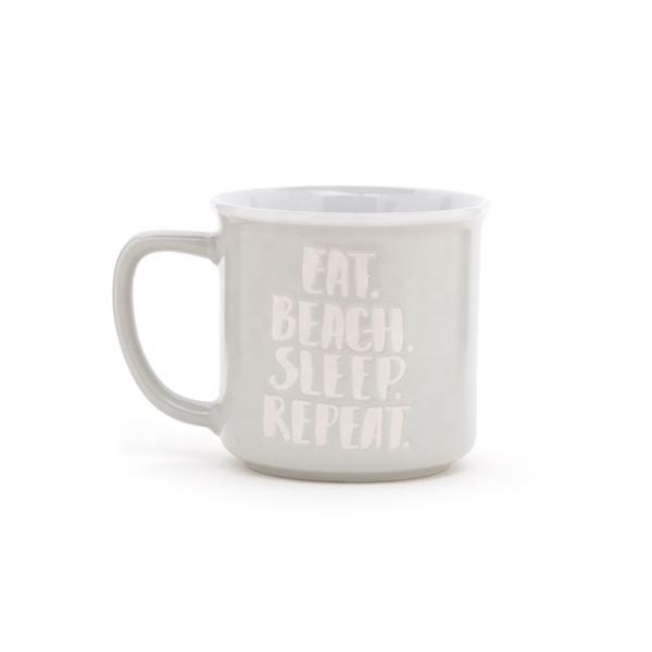 2025 Дизайн индивидуальный кофе кружка 10 унций эмалированный белый кофе кружка для подарка