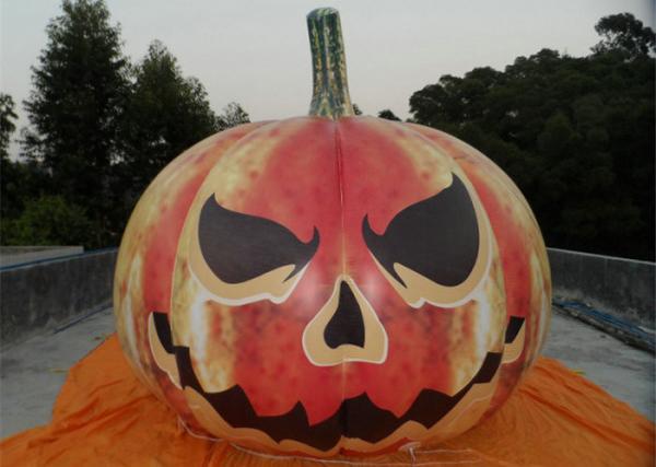 Outdoor Air Balloon Advertising , Halloween Decoration Inflatable Pumpkin Ball