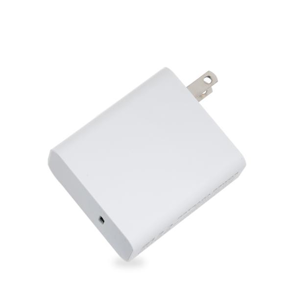 Chargeur mural USB-C US Plug de 60 W 2 broches Adaptateur de charge rapide compact pour ordinateur portable, téléphone, tablette, utilisation en voyage (entrée de 240 V)