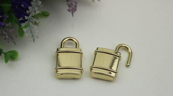 Hot Sale Fake Decorative Gold Metal Handbag Lock Without Keys