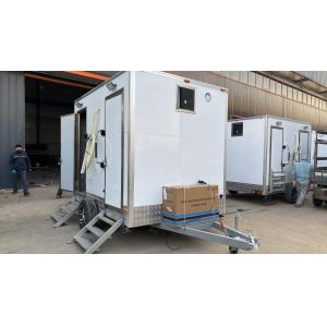 Двухколонный подъездный туалет с подъемным трейлером