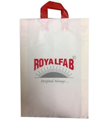 Opaque Soft Loop Plastic Handle Bags PE , Translucent Flexi Loop Bag