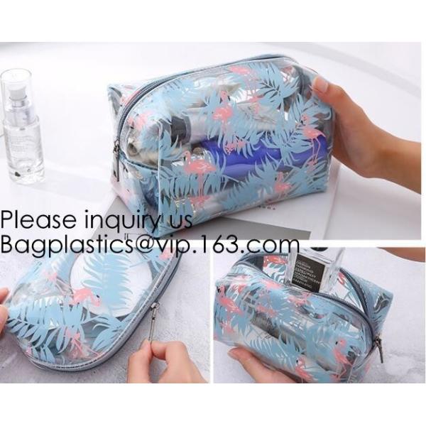 Custom Printing Recycled Soft Pvc Zipper Cosmetic Pouch,Transparent Customer Design PVC Cosmetic Pouch, bagease, bagplas