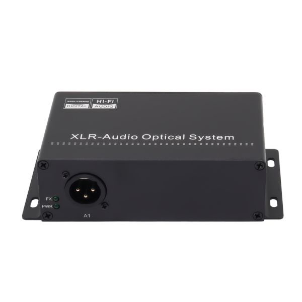 1 Channel XLR Audio Fiber Converter Unidirectional Balanced Audio Over Fiber Up To 20km