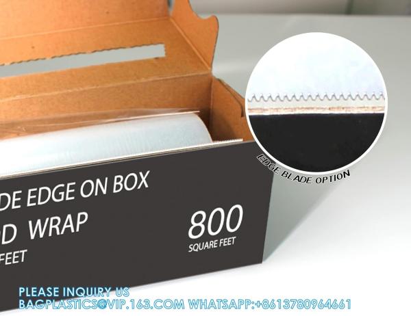 Biodegradable Food Wrap- 1600 SQ. FT. Recyclable, Sustainable Optional Slide Cutter Included, Extra Cling And No Mess